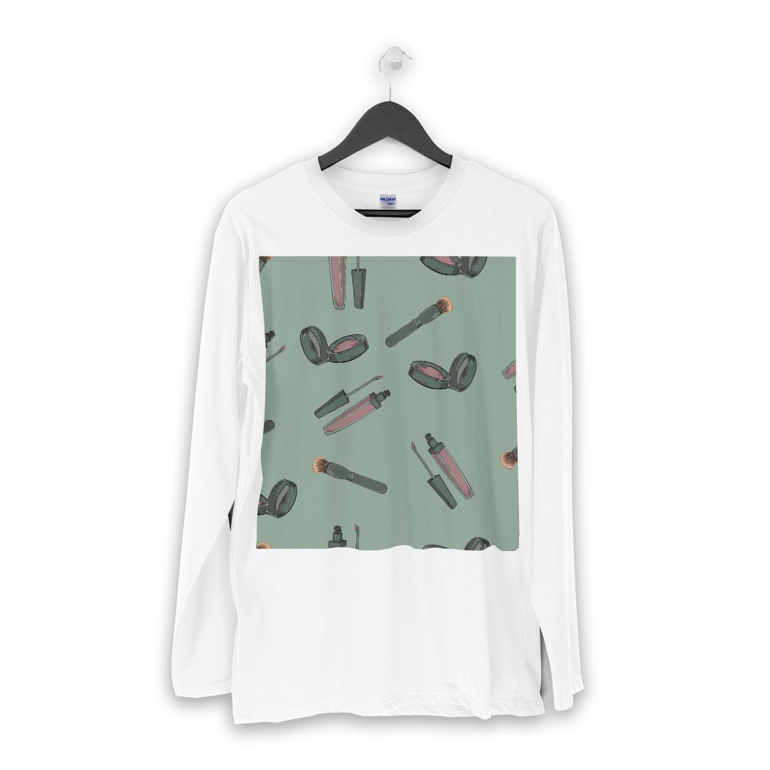 ロング tシャツ メンズ 長袖 ホワイト グレー デザイン XS S M L XL 2XL Tシャツ ティーシャツ T shirt long sleeve 012811 メイク　リップ　おしゃれ