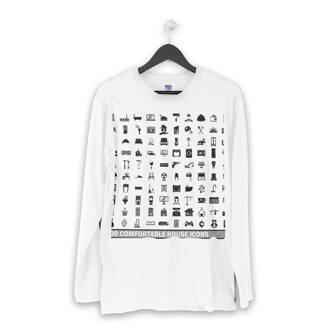 ロング tシャツ メンズ 長袖 ホワイト グレー デザイン XS S M L XL 2XL Tシャツ ティーシャツ T shirt long sleeve 013759 イラスト　アイコン