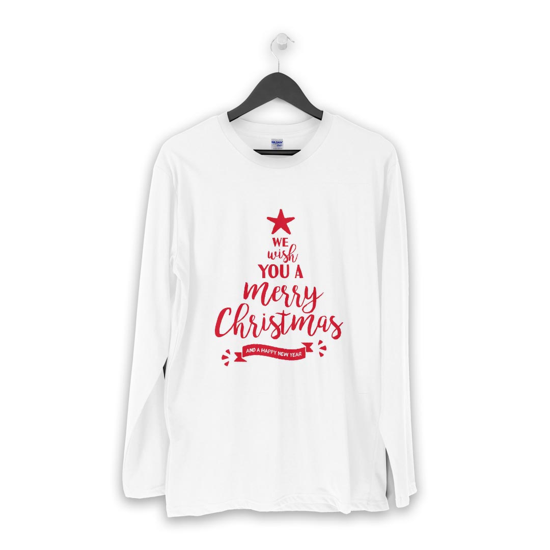 ロング tシャツ メンズ 長袖 ホワイト グレー デザイン XS S M L XL 2XL Tシャツ ティーシャツ T shirt long sleeve 013858 クリスマス　ツリー　英語