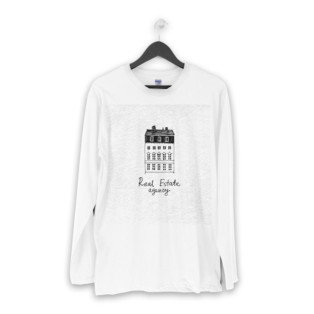 ロング tシャツ メンズ 長袖 ホワイト グレー デザイン XS S M L XL 2XL Tシャツ ティーシャツ T shirt long sleeve 014450 風景　景色　建物
