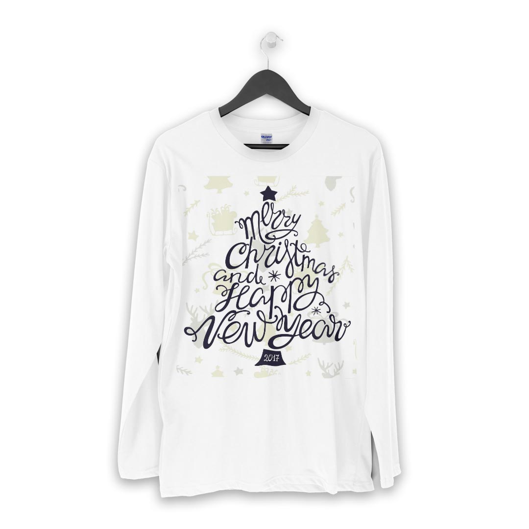 ロング tシャツ メンズ 長袖 ホワイト グレー デザイン XS S M L XL 2XL Tシャツ ティーシャツ T shirt long sleeve 015351 星　クリスマス　ツリー　英字