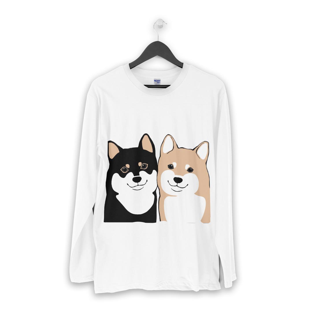 ロング tシャツ メンズ 長袖 ホワイト グレ...の紹介画像2