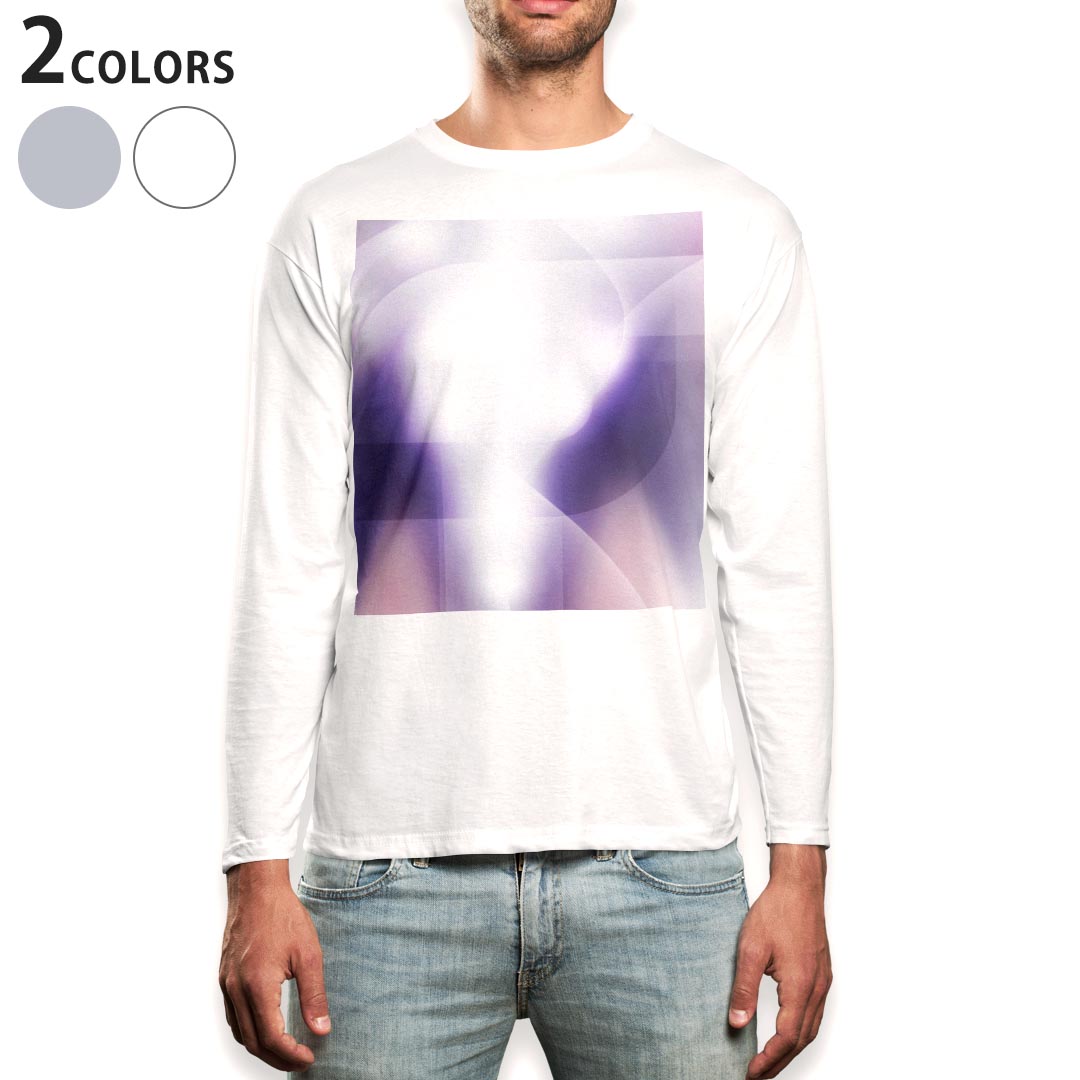 ロング tシャツ メンズ 長袖 ホワイト グレー デザイン XS S M L XL 2XL Tシャツ ティーシャツ T shirt long sleeve 002195 シンプル　紫