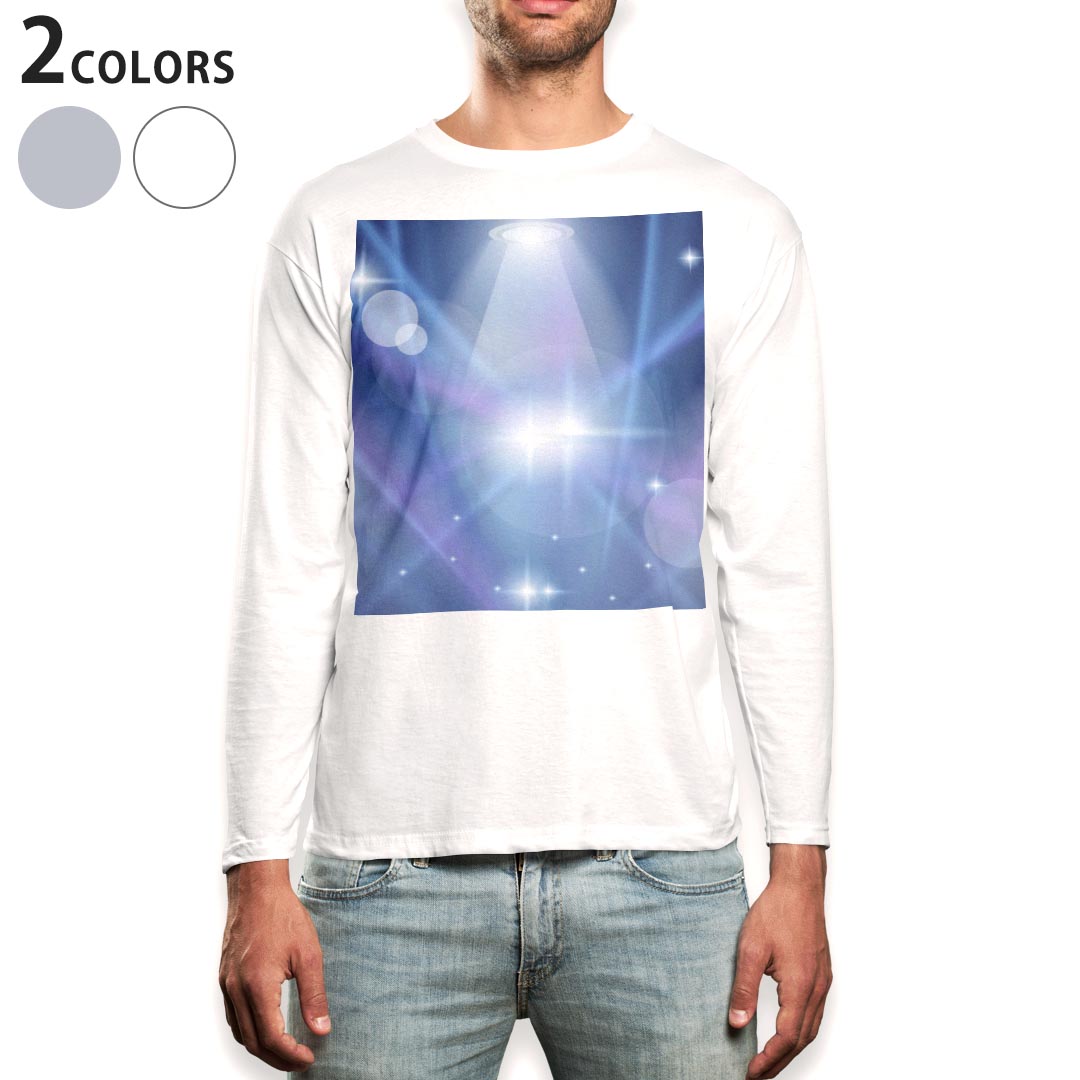ロング tシャツ メンズ 長袖 ホワイト グレー デザイン XS S M L XL 2XL Tシャツ ティーシャツ T shirt long sleeve 002288 シンプル 青