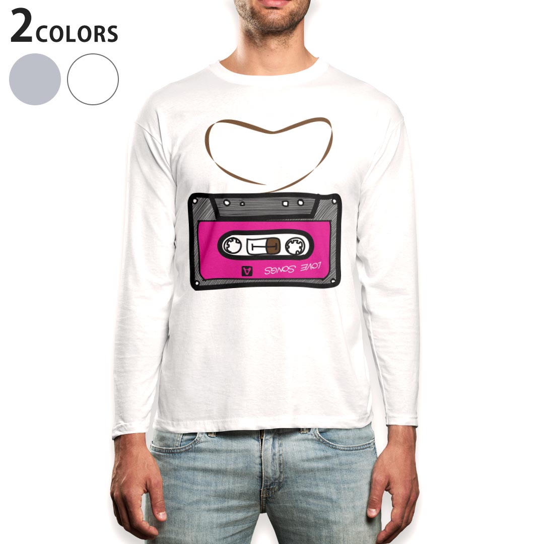 ロング tシャツ メンズ 長袖 ホワイト グレー デザイン XS S M L XL 2XL Tシャツ ティーシャツ T shirt..
