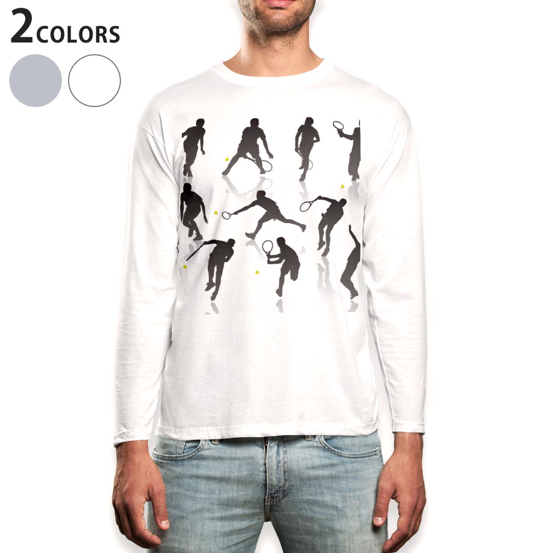 ロング tシャツ メンズ 長袖 ホワイト グレー デザイン XS S M L XL 2XL Tシャツ ティーシャツ T shirt long sleeve上記で使用したデザインTシャツはこちら▼男性用ロングTシャツ全デザインはこちらから▼商...