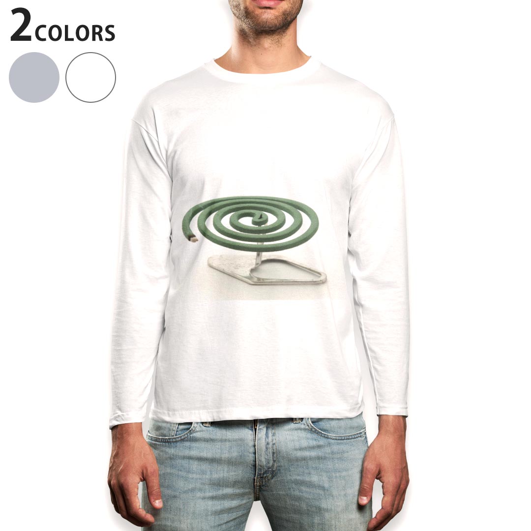 ロング tシャツ メンズ 長袖 ホワイト グレー デザイン XS S M L XL 2XL Tシャツ ティーシャツ T shirt long sleeve 002828 夏 シンプル 写真