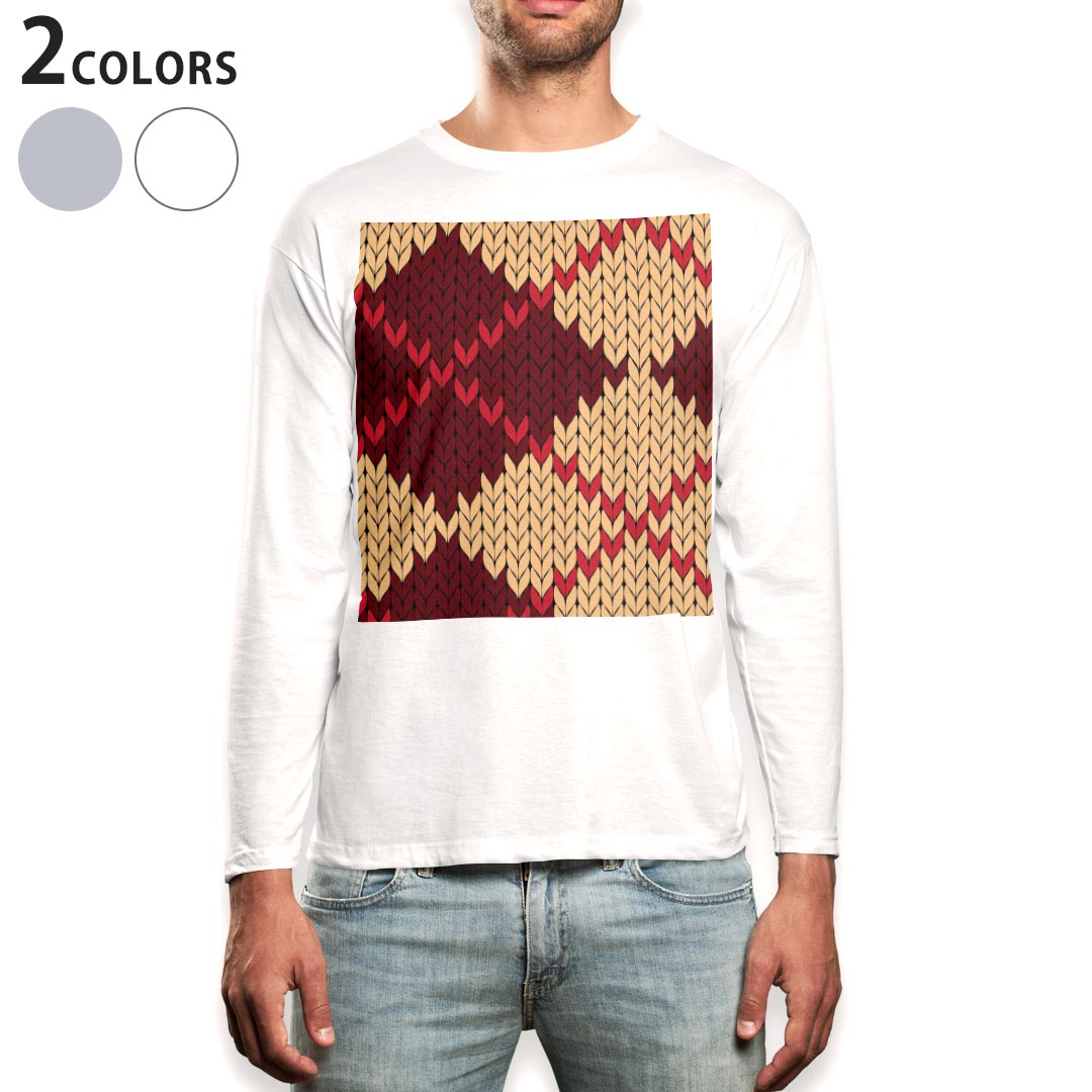 ロング tシャツ メンズ 長袖 ホワイト グレー デザイン XS S M L XL 2XL Tシャツ ティーシャツ T shirt long sleeve 003850 チェック　..
