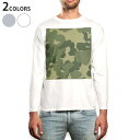 ロング tシャツ メンズ 長袖 ホワイト グレー デザイン XS S M L XL 2XL Tシャツ ティーシャツ T shirt long sleeve 003859 迷彩 カモフラ 模様(4)
