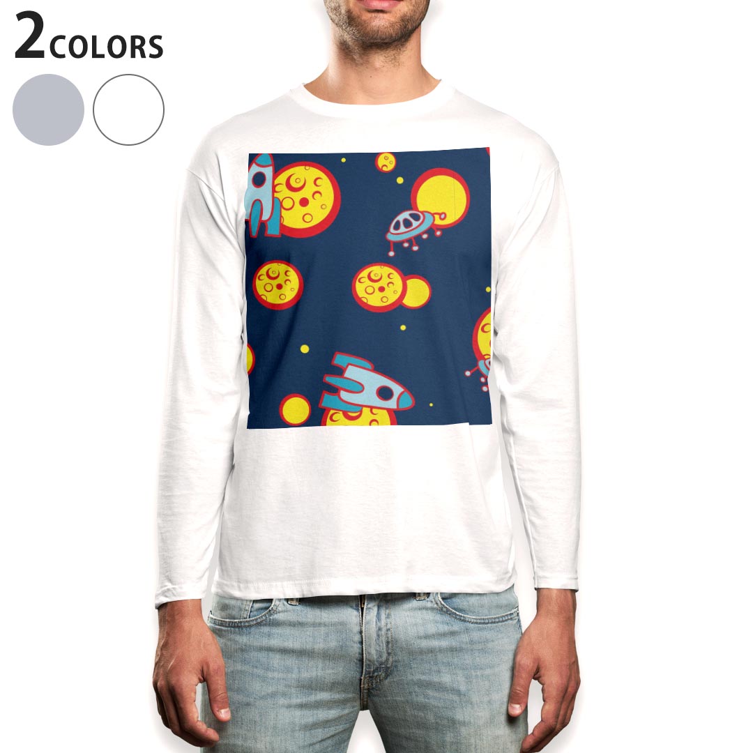 ロング tシャツ メンズ 長袖 ホワイト グレー デザイン XS S M L XL 2XL Tシャツ ティーシャツ T shirt..