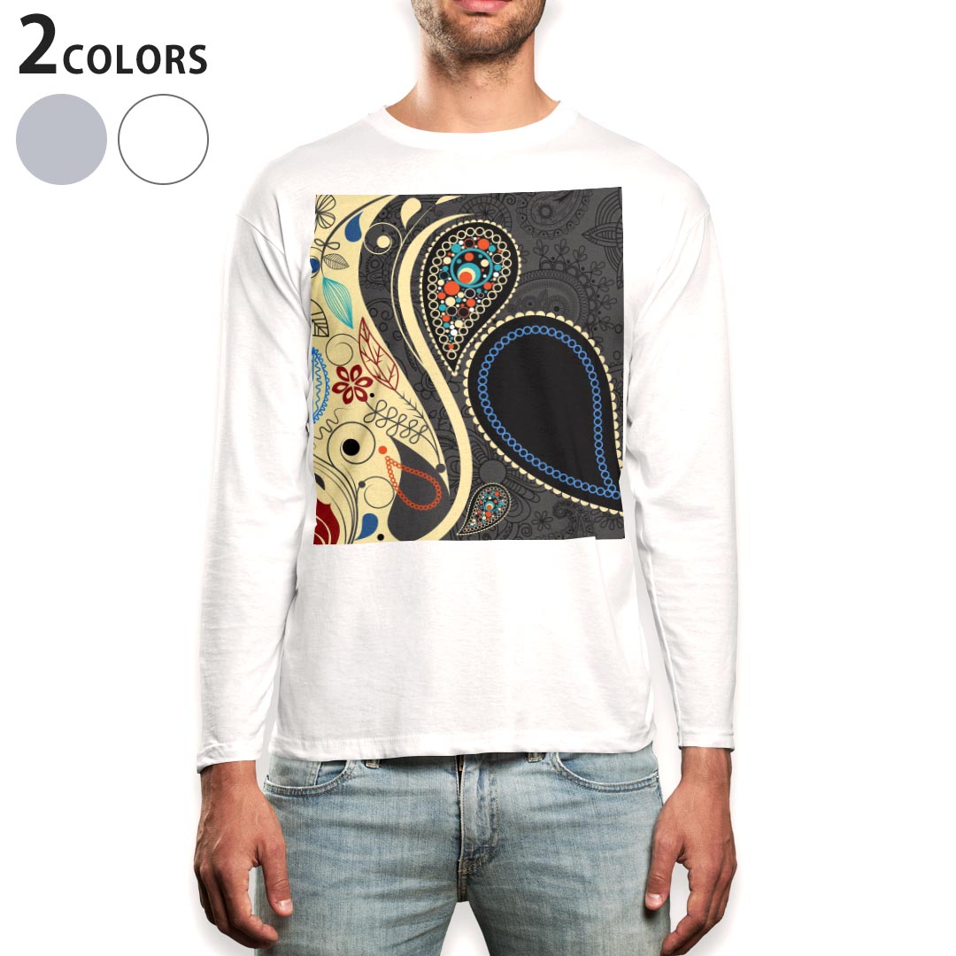 ロング tシャツ メンズ 長袖 ホワイト グレー デザイン XS S M L XL 2XL Tシャツ ティーシャツ T shirt long sleeve上記で使用したデザインTシャツはこちら▼男性用ロングTシャツ全デザインはこちらから▼商...