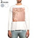 ロング tシャツ メンズ 長袖 ホワイト グレー デザイン XS S M L XL 2XL Tシャツ ティーシャツ T shirt long sleeve 005271 薔薇 ハート シャボン玉