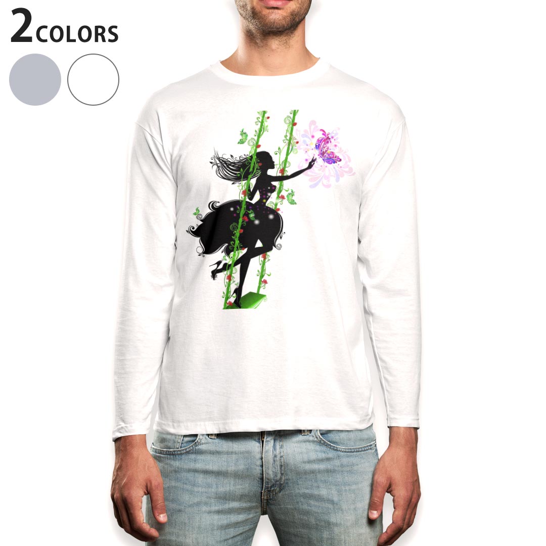 ロング tシャツ メンズ 長袖 ホワイト グレー デザイン XS S M L XL 2XL Tシャツ ティーシャツ T shirt..