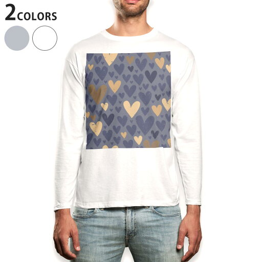 ロング tシャツ メンズ 長袖 ホワイト グレー デザイン XS S M L XL 2XL Tシャツ ティーシャツ T shirt long sleeve 005532 ハート 模様 ロング tシャツ メンズ 長袖 ホワイト グレー デザイン XS S M L XL 2XL Tシャツ ティーシャツ T shirt long sleeve 005532 ハート 模様