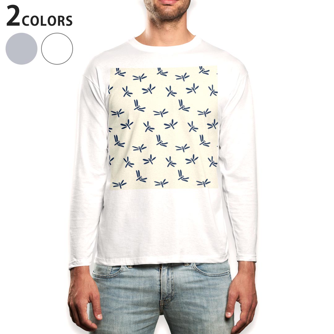 ロング tシャツ メンズ 長袖 ホワイト グレー デザイン XS S M L XL 2XL Tシャツ ティーシャツ T shirt long sleeve 050036