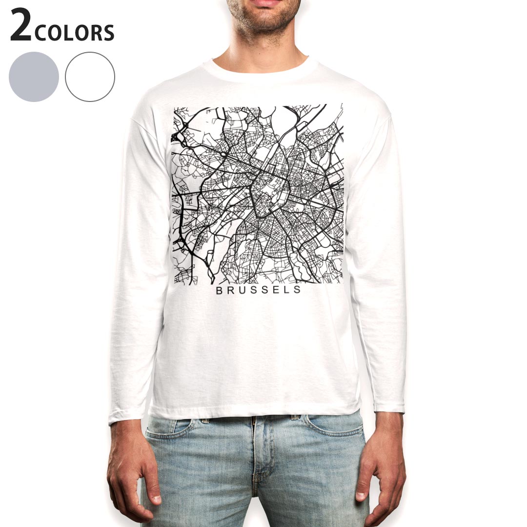 ロング tシャツ メンズ 長袖 ホワイト グレー デザイン XS S M L XL 2XL Tシャツ ティーシャツ T shirt long sleeve 050125
