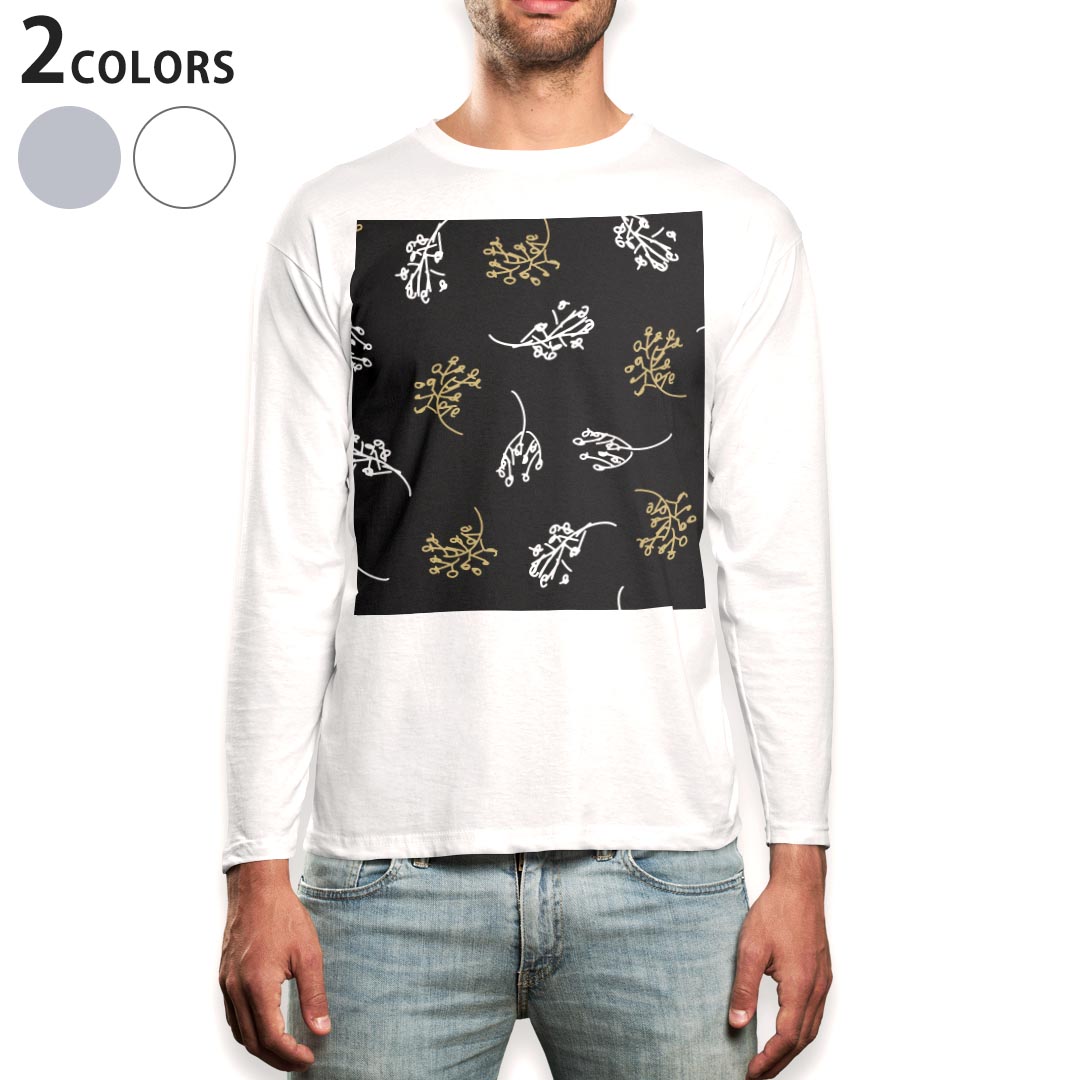 ロング tシャツ メンズ 長袖 ホワイト グレー デザイン XS S M L XL 2XL Tシャツ ティーシャツ T shirt long sleeve 050184