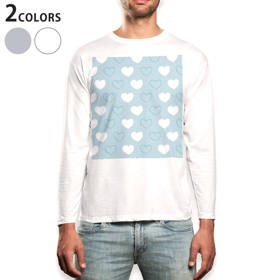 ロング tシャツ メンズ 長袖 ホワイト グレー デザイン XS S M L XL 2XL Tシャツ ティーシャツ T shirt long sleeve 050340 kabekore-10544859 kabeコレ パッケージ画像