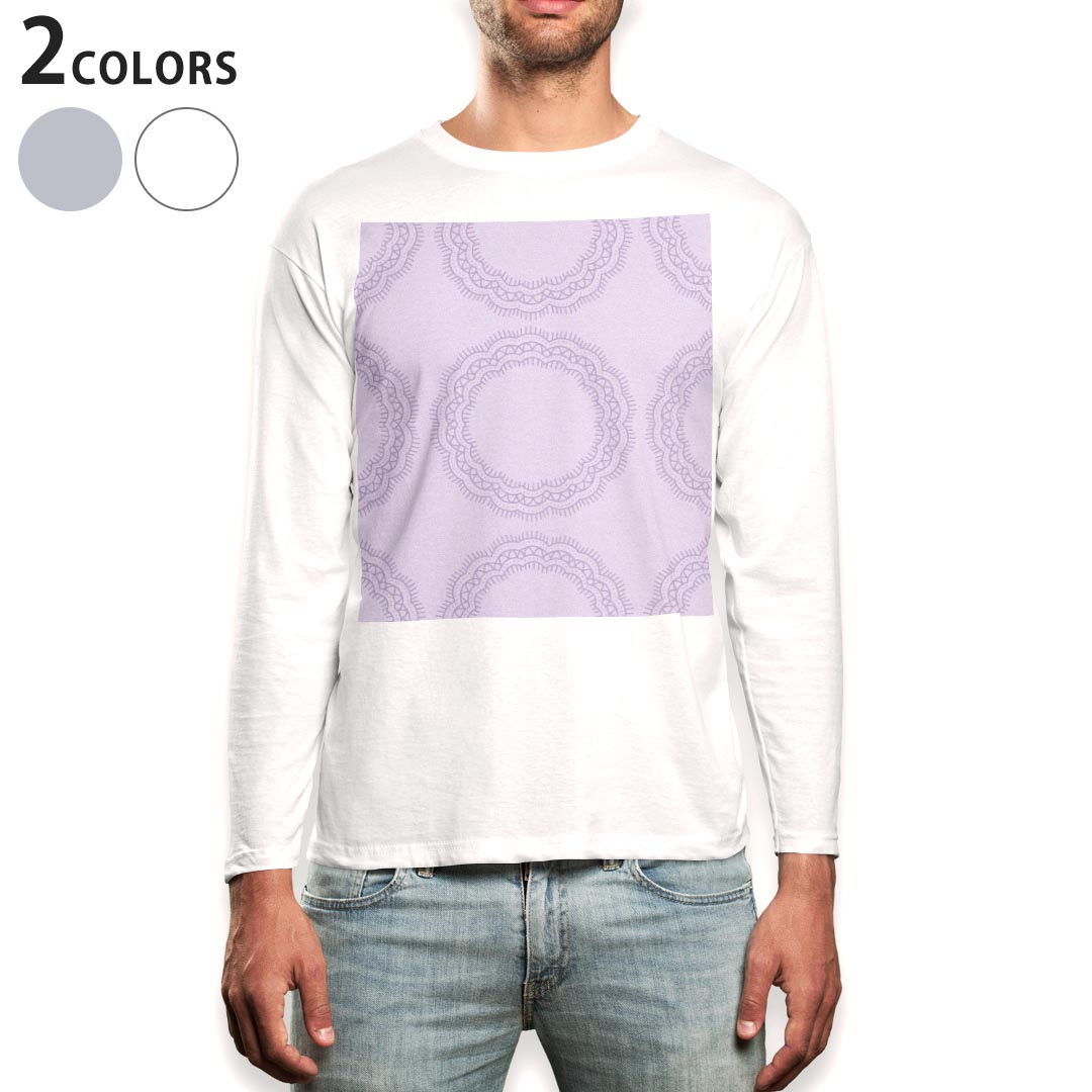 Rakuten - ロング tシャツ メンズ 長袖 ホワイト グレー デザイン XS S M L XL 2XL Tシャツ ティーシャツ T shirt long sleeve 050561
