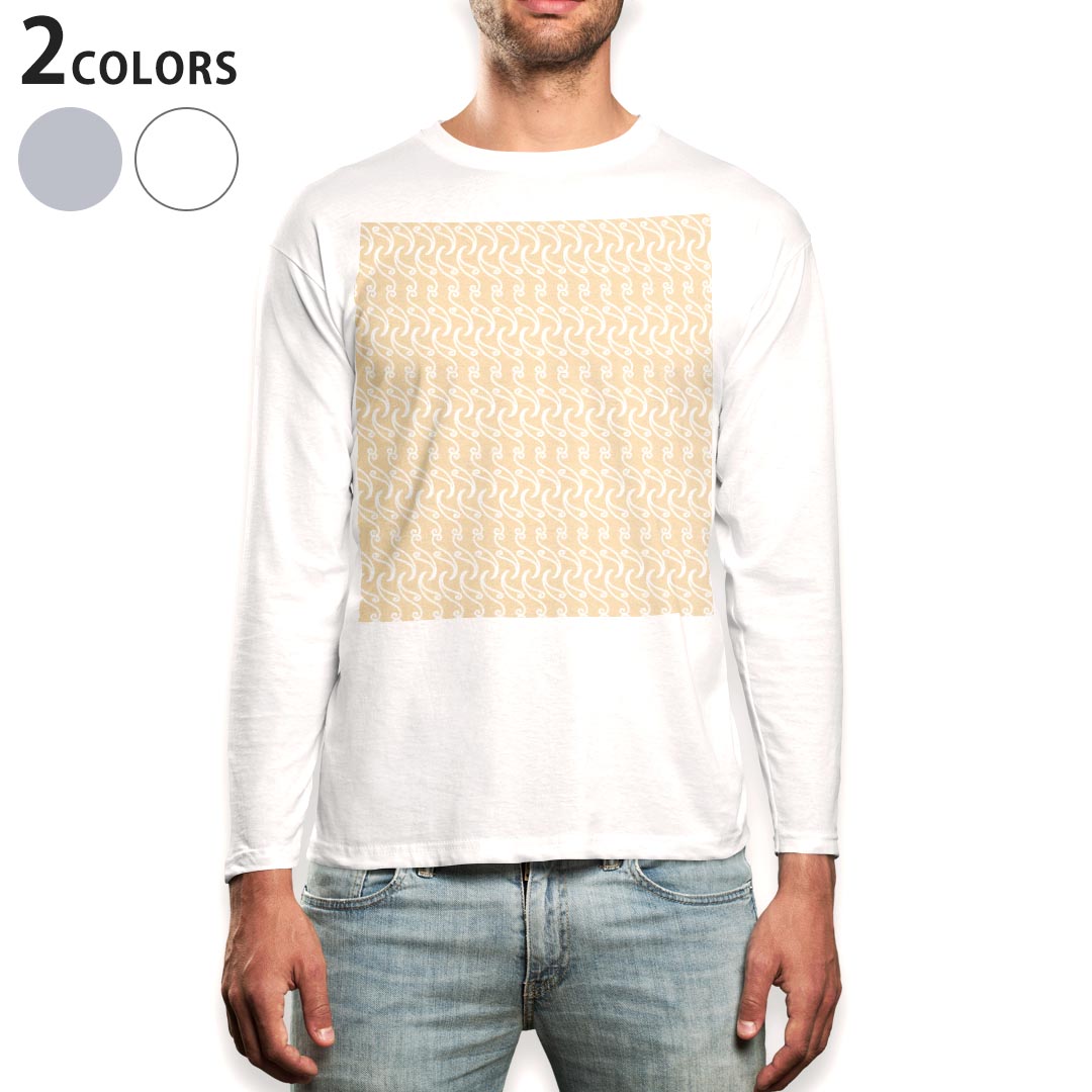 ロング tシャツ メンズ 長袖 ホワイト グレー デザイン XS S M L XL 2XL Tシャツ ティーシャツ T shirt long sleeve 050666