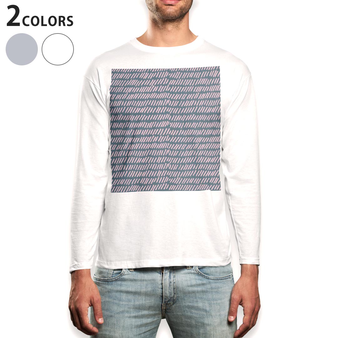 乐天商城 - ロング tシャツ メンズ 長袖 ホワイト グレー デザイン XS S M L XL 2XL Tシャツ ティーシャツ T shirt long sleeve 050669