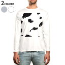 ロング tシャツ メンズ 長袖 ホワイト グレー デザイン XS S M L XL 2XL Tシャツ ティーシャツ T shirt long sleeve 050708(4)