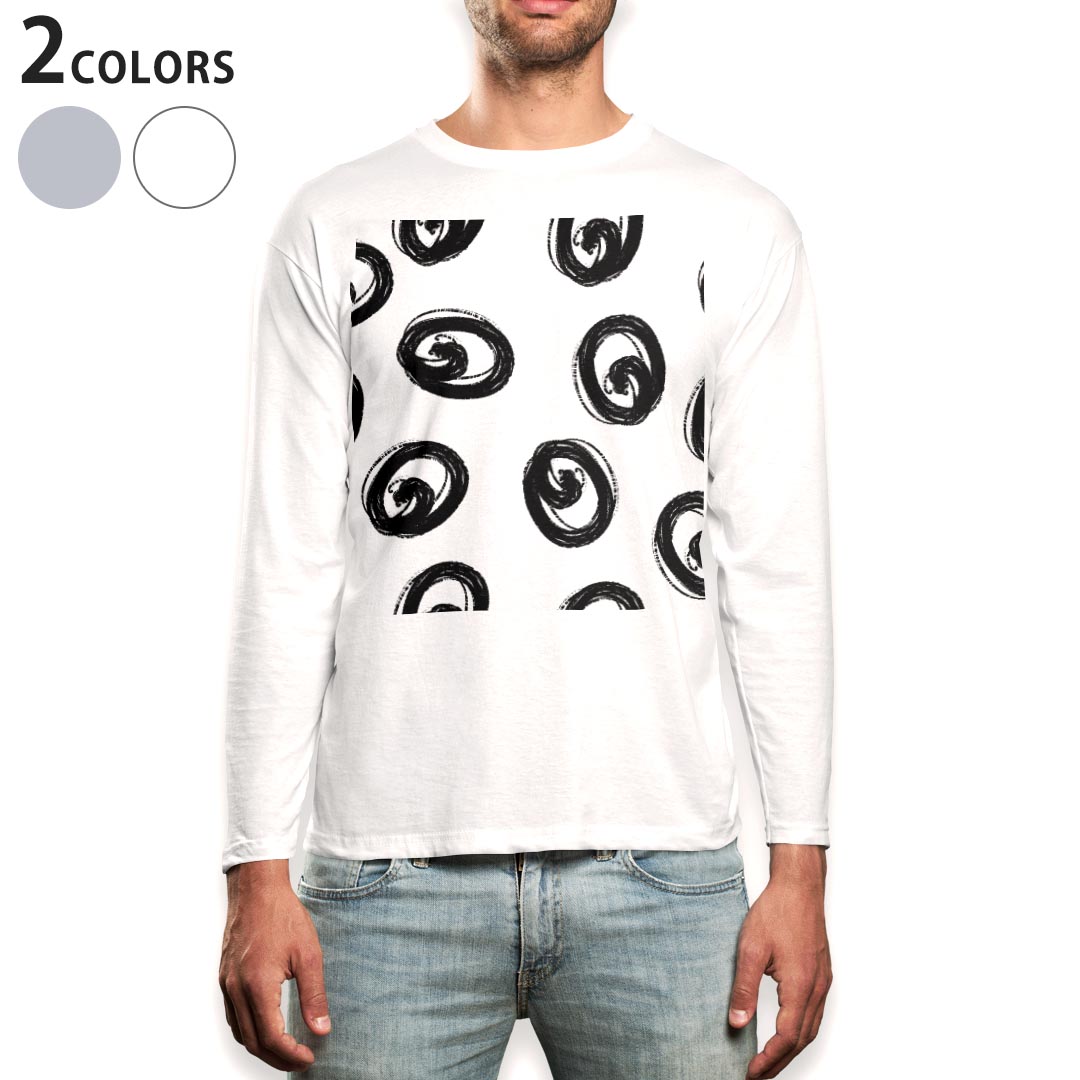 ロング tシャツ メンズ 長袖 ホワイト グレー デザイン XS S M L XL 2XL Tシャツ ティーシャツ T shirt long sleeve 050733