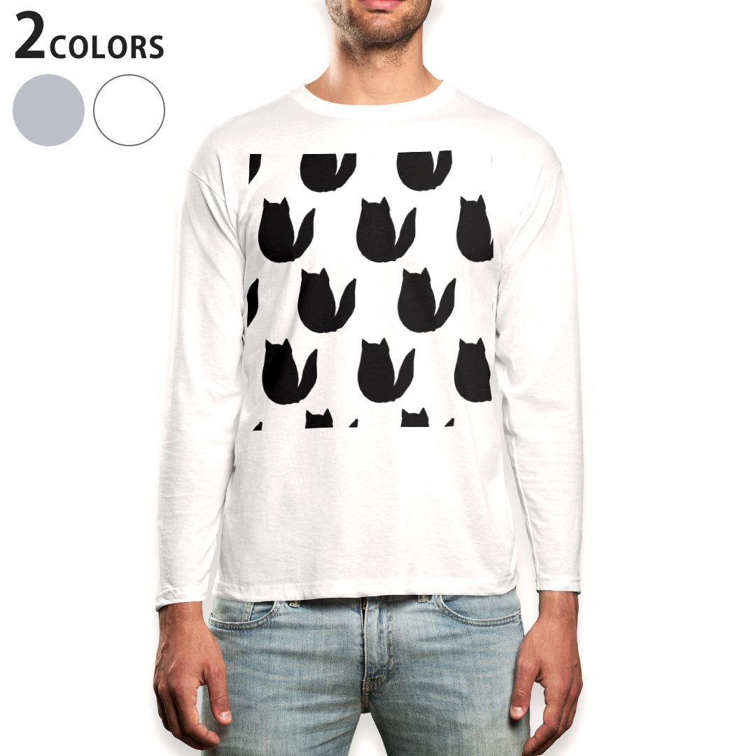 Rakuten - ロング tシャツ メンズ 長袖 ホワイト グレー デザイン XS S M L XL 2XL Tシャツ ティーシャツ T shirt long sleeve 050796
