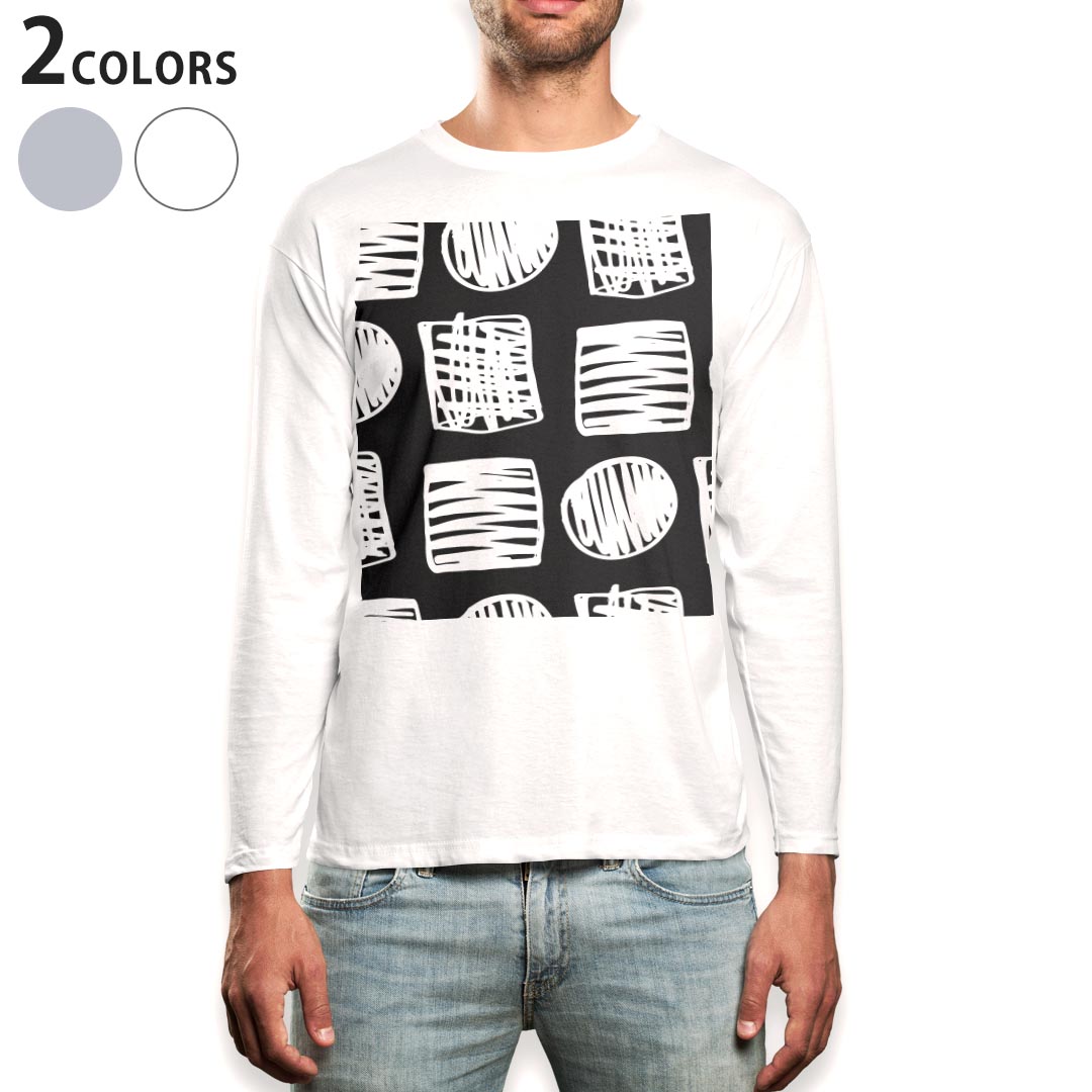 ロング tシャツ メンズ 長袖 ホワイト グレー デザイン XS S M L XL 2XL Tシャツ ティーシャツ T shirt long sleeve 050821