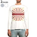 ロング tシャツ メンズ 長袖 ホワイト グレー デザイン XS S M L XL 2XL Tシャツ ティーシャツ T shirt long sleeve 006794 ハート 赤 レッド