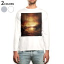 ロング tシャツ メンズ 長袖 ホワイト グレー デザイン XS S M L XL 2XL Tシャツ ティーシャツ T shirt long sleeve 007911 イラスト ファンタジー 建物 黒(4)