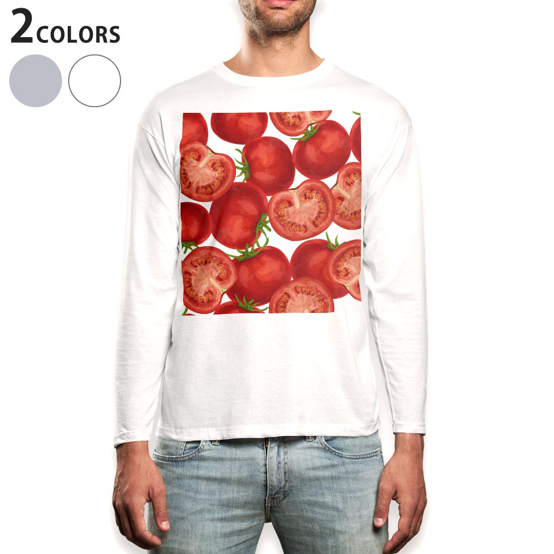 ロング tシャツ メンズ 長袖 ホワイト グレー デザイン XS S M L XL 2XL Tシャツ ティーシャツ T shirt..