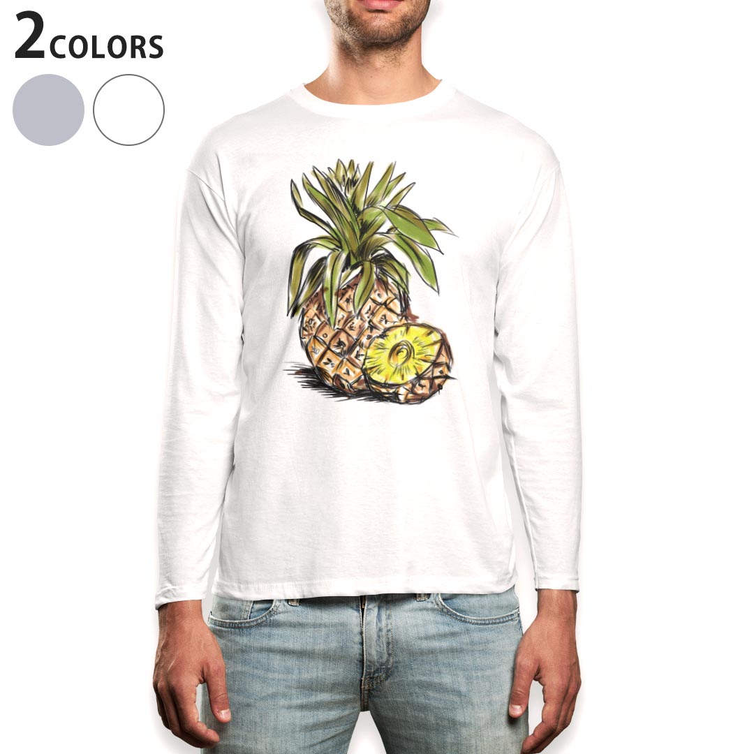 ロング tシャツ メンズ 長袖 ホワイト グレー デザイン XS S M L XL 2XL Tシャツ ...
