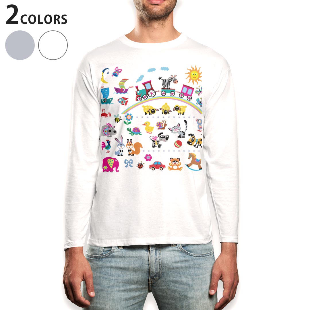 ロング tシャツ メンズ 長袖 ホワイト グレー デザイン XS S M L XL 2XL Tシャツ ティーシャツ T shirt long sleeve上記で使用したデザインTシャツはこちら▼男性用ロングTシャツ全デザインはこちらから▼商品特徴・16000デザインから選べる！デザインTシャツ！ ・洗濯も赤ちゃんにも安心なウェアプリント 　UltraChrome DGインクは洗濯に対しても色落ちが少なく、高い堅牢度が実証されています。 ・伸縮性に優れた素材、品質とタフネス性に優れたTシャツ。 素材 素材構成：綿　100％ メイン素材：コットン　クルーネックタイプ 注意事項画像はサンプルですので、Tシャツの大きさが若干異なる場合があります。ご覧の環境によっては多少色味に違いを感じる場合がございます。 イメージと違った、モニターと色味が異なるという理由での交換や返金はご対応出来かねます。 写真のカラーは可能な限り実際の商品に色味を近づけていますが、WEBの性質上ご使用のパソコンの設定や環境でカラーが若干異なります。 ご注文後に1点1点制作する受注生産品のため、不良品以外のご返品や交換は固くお断り致します。 選択間違いも保証対象外となりますため、ご注文の際は必ずサイズやカラーをご確認下さい。洗濯の際は、商品の色あせを避けるため手洗いをおすすめします。 つけ置き洗いは避けてください。 タンブラー乾燥はお控えください。発送について完全受注生産のハンドメイド商品となりますので、既製品と比べて発送までお時間を頂いています。 基本的に決済確認後、最大で10営業日での発送となります。繁忙期や休業日明けの場合はさらに時間がかかる場合があります。 その際には別途メールにてご連絡致します。メール便の場合、発送日から到着までに2〜4日ほどかかる場合が多く、紛失などの保障もご対応できかねます。あらかじめご了承下さい。