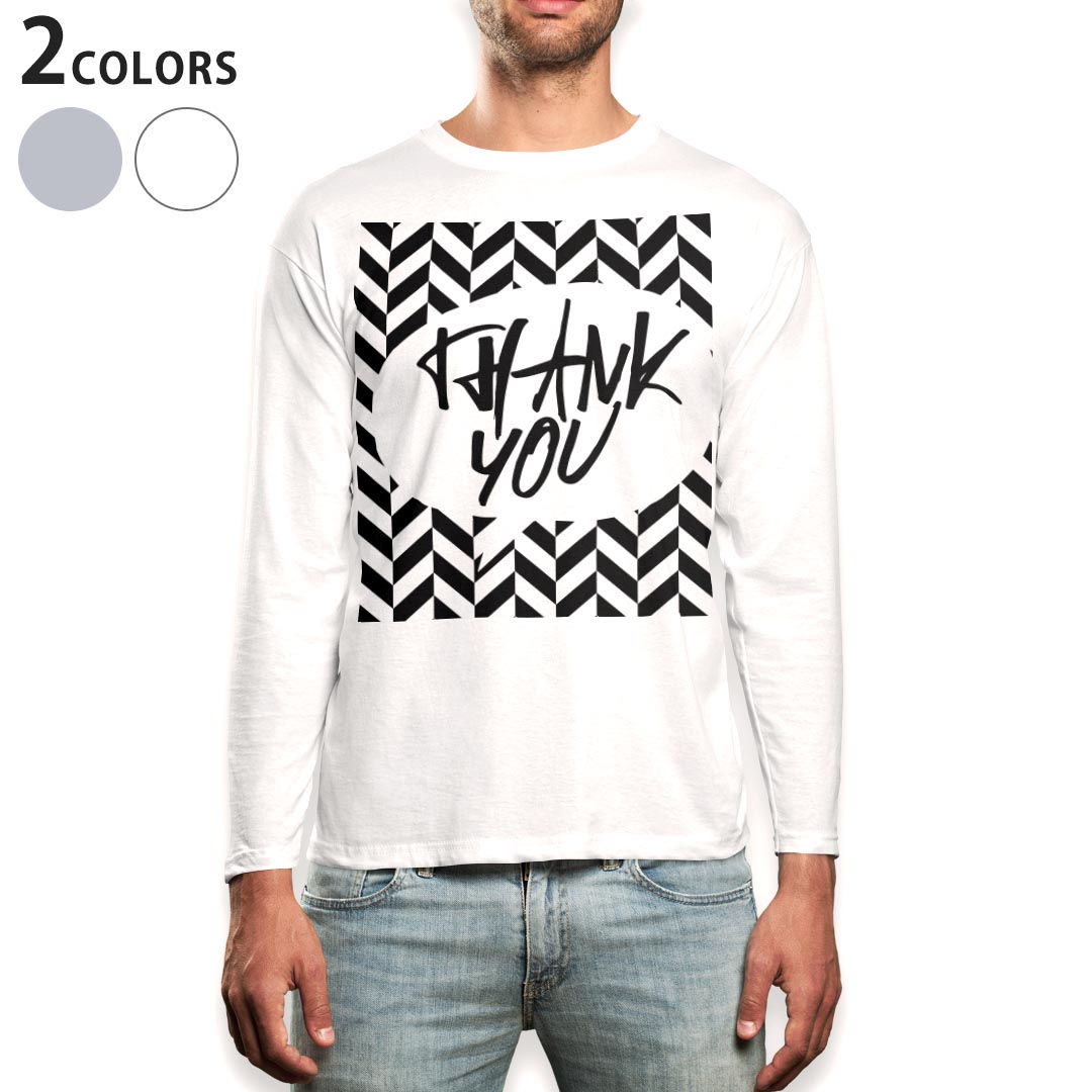 ロング tシャツ メンズ 長袖 ホワイト グレー デザイン XS S M L XL 2XL Tシャツ ティーシャツ T shirt long sleeve 009907 英語 文字 白 黒