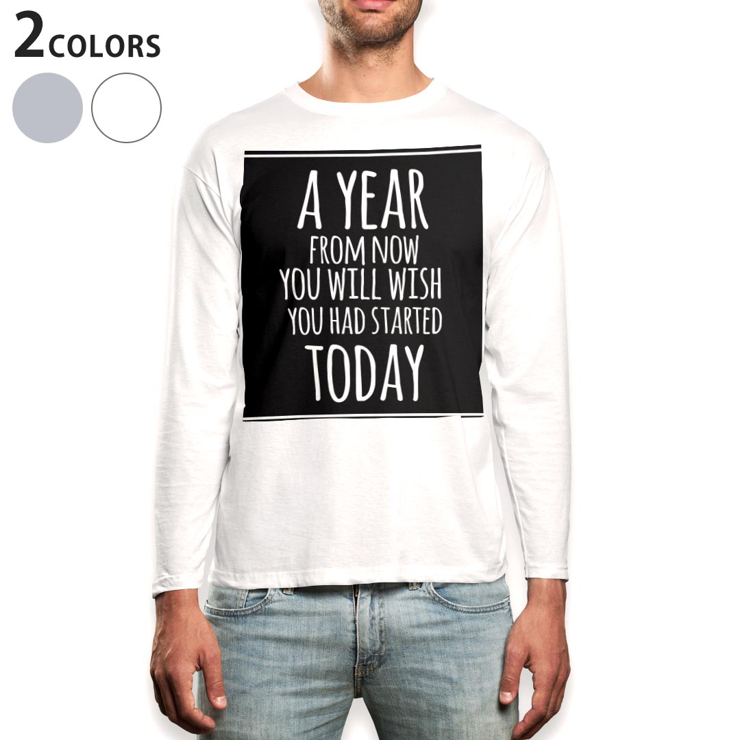 ロング tシャツ メンズ 長袖 ホワイト グレー デザイン XS S M L XL 2XL Tシャツ ティーシャツ T shirt..