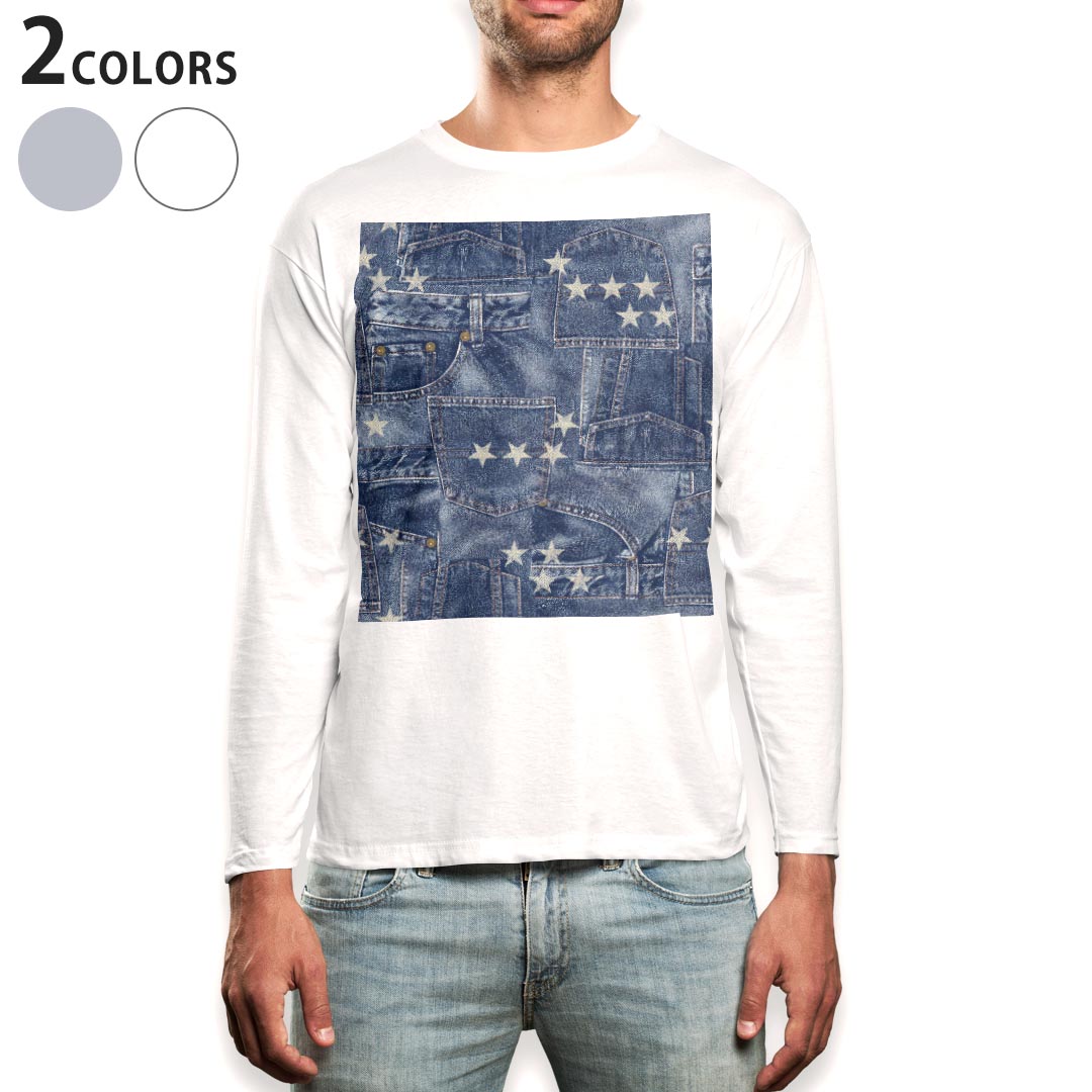 ロング tシャツ メンズ 長袖 ホワイト グレー デザイン XS S M L XL 2XL Tシャツ ティーシャツ T shirt long sleeve 010120 おしゃれ　ファッション　ジーンズ