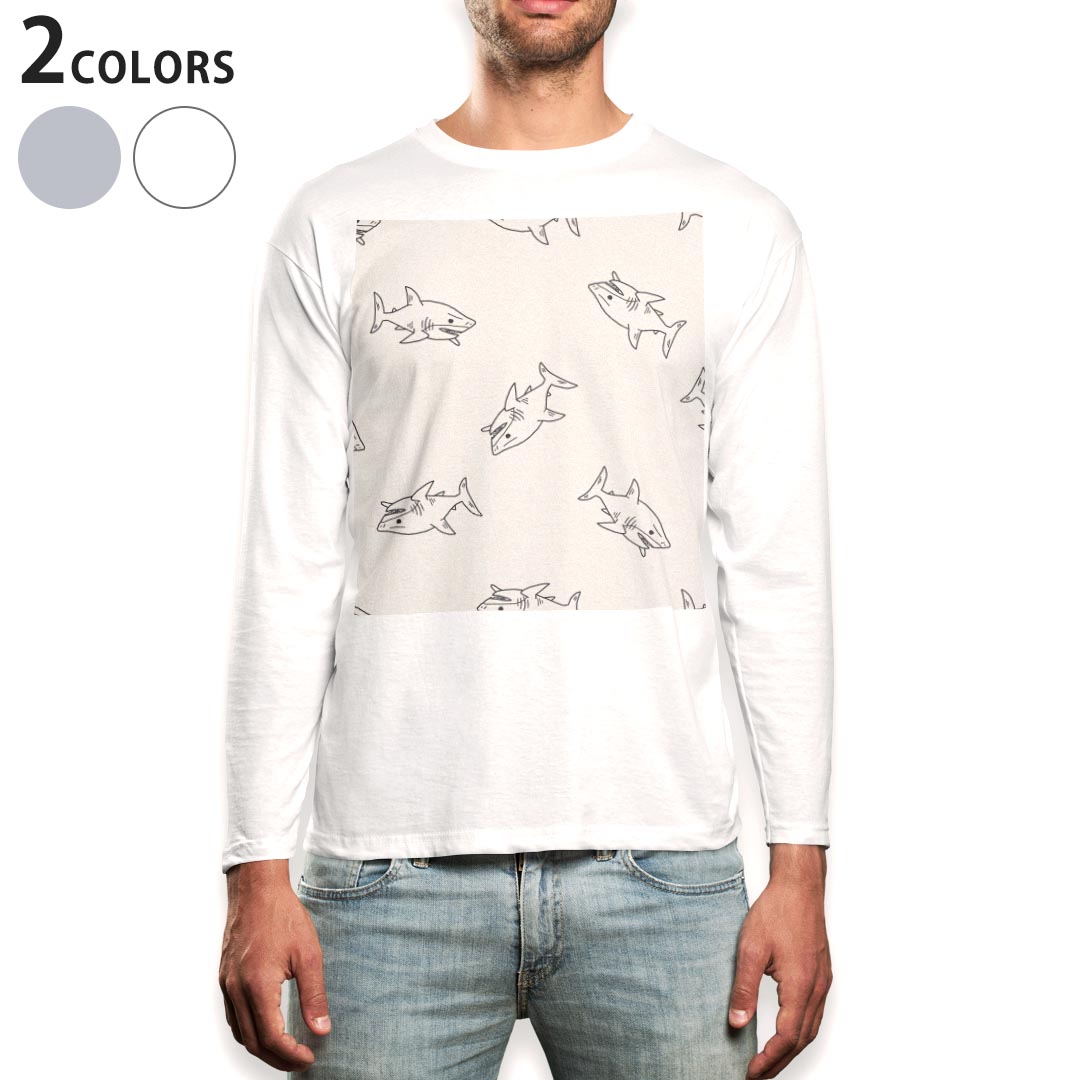 Necked Turtle - ロング tシャツ メンズ 長袖 ホワイト グレー デザイン XS S M L XL 2XL Tシャツ ティーシャツ T shirt long sleeve 010680 めがね　ファッション　英語