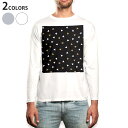 ロング tシャツ メンズ 長袖 ホワイト グレー デザイン XS S M L XL 2XL Tシャツ ティーシャツ T shirt long sleeve 010791 三角 黒 模様(4)