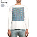 ロング tシャツ メンズ 長袖 ホワイト グレー デザイン XS S M L XL 2XL Tシャツ ティーシャツ T shirt long sleeve 011259 模様 万華鏡 緑(4)