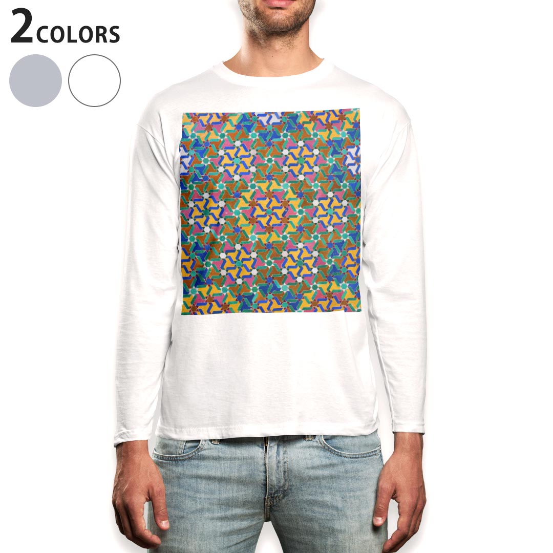 ロング tシャツ メンズ 長袖 ホワイト グレー デザイン XS S M L XL 2XL Tシャツ ティーシャツ T shirt long sleeve上記で使用したデザインTシャツはこちら▼男性用ロングTシャツ全デザインはこちらから▼商品特徴・16000デザインから選べる！デザインTシャツ！ ・洗濯も赤ちゃんにも安心なウェアプリント 　UltraChrome DGインクは洗濯に対しても色落ちが少なく、高い堅牢度が実証されています。 ・伸縮性に優れた素材、品質とタフネス性に優れたTシャツ。 素材 素材構成：綿　100％ メイン素材：コットン　クルーネックタイプ 注意事項画像はサンプルですので、Tシャツの大きさが若干異なる場合があります。ご覧の環境によっては多少色味に違いを感じる場合がございます。 イメージと違った、モニターと色味が異なるという理由での交換や返金はご対応出来かねます。 写真のカラーは可能な限り実際の商品に色味を近づけていますが、WEBの性質上ご使用のパソコンの設定や環境でカラーが若干異なります。 ご注文後に1点1点制作する受注生産品のため、不良品以外のご返品や交換は固くお断り致します。 選択間違いも保証対象外となりますため、ご注文の際は必ずサイズやカラーをご確認下さい。洗濯の際は、商品の色あせを避けるため手洗いをおすすめします。 つけ置き洗いは避けてください。 タンブラー乾燥はお控えください。発送について完全受注生産のハンドメイド商品となりますので、既製品と比べて発送までお時間を頂いています。 基本的に決済確認後、最大で10営業日での発送となります。繁忙期や休業日明けの場合はさらに時間がかかる場合があります。 その際には別途メールにてご連絡致します。メール便の場合、発送日から到着までに2〜4日ほどかかる場合が多く、紛失などの保障もご対応できかねます。あらかじめご了承下さい。