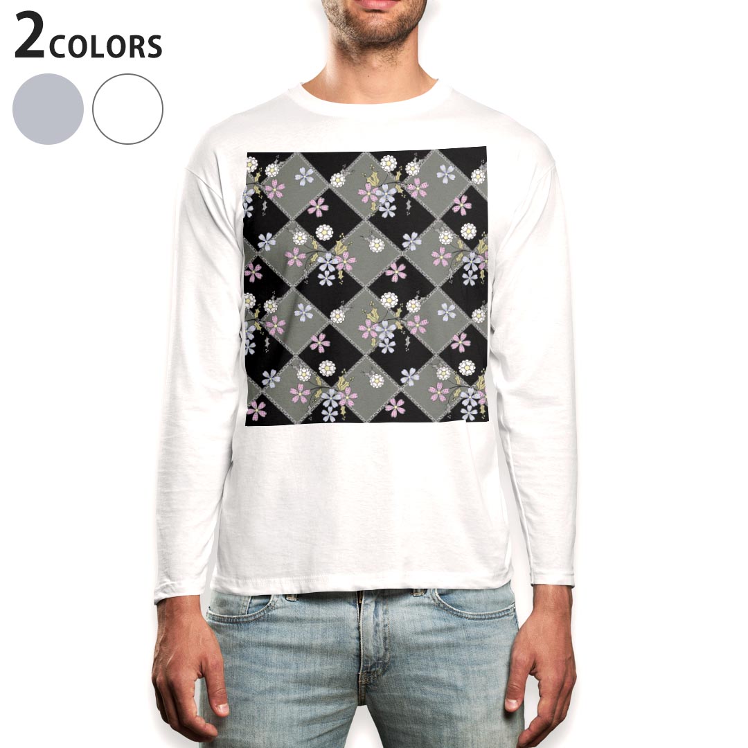 ロング tシャツ メンズ 長袖 ホワイト グレー デザイン XS S M L XL 2XL Tシャツ ティーシャツ T shirt..