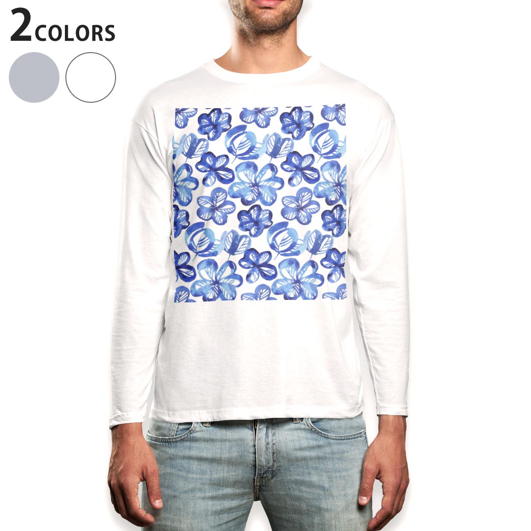 ロングtシャツメンズ長袖ホワイトグ...
