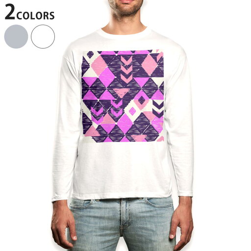 ロング tシャツ メンズ 長袖 ホワイト グレー デザイン XS S M L XL 2XL Tシャツ ティーシャツ T shirt long sleeve 012616 ピンク 矢印 柄 ロング tシャツ メンズ 長袖 ホワイト グレー デザイン XS S M L XL 2XL Tシャツ ティーシャツ T shirt long sleeve 012616 ピンク 矢印 柄
