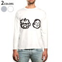 ロング tシャツ メンズ 長袖 ホワイト グレー デザイン XS S M L XL 2XL Tシャツ ティーシャツ T shirt long sleeve 012875 節分 鬼 イラスト(4)