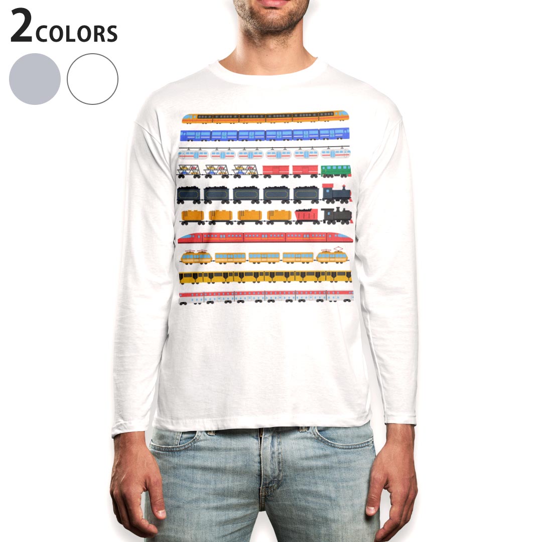 ロング tシャツ メンズ 長袖 ホワイト グレー デザイン XS S M L XL 2XL Tシャツ ティーシャツ T shirt..