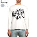 ロング tシャツ メンズ 長袖 ホワイト グレー デザイン XS S M L XL 2XL Tシャツ ティーシャツ T shirt long sleeve 013726 七夕 短冊 願い(4)