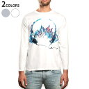 ロング tシャツ メンズ 長袖 ホワイト グレー デザイン XS S M L XL 2XL Tシャツ ティーシャツ T shirt long sleeve 014180 ヘッドホン 音楽 風景