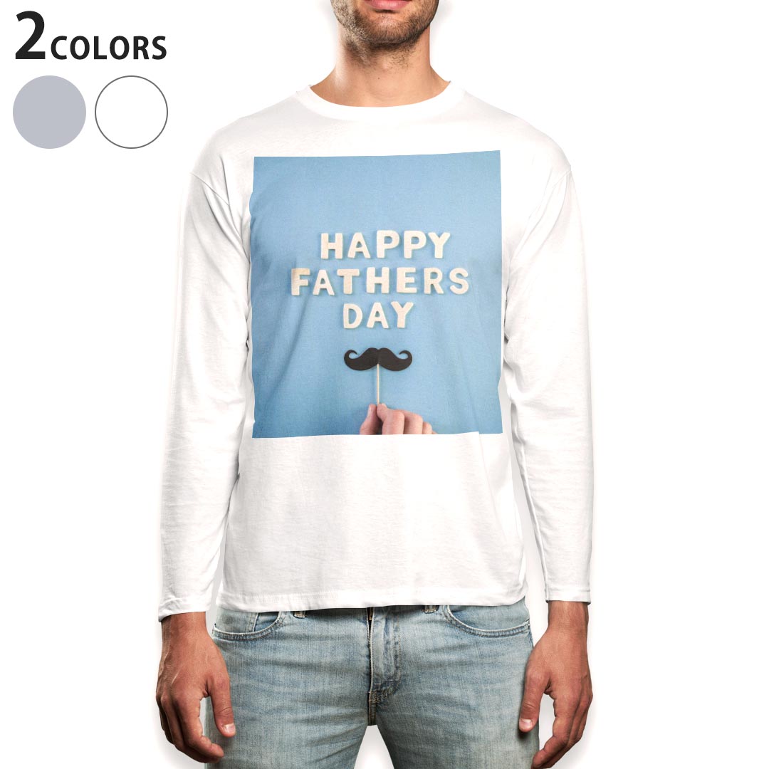 ロング tシャツ メンズ 長袖 ホワイト グレー デザイン XS S M L XL 2XL Tシャツ ティーシャツ T shirt long sleeve 015504 父の日　英..