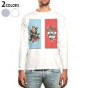 ロング tシャツ メンズ 長袖 ホワイト グレー デザイン XS S M L XL 2XL Tシャツ ティーシャツ T shirt long sleeve 015710 クリスマス クリスマスツリー